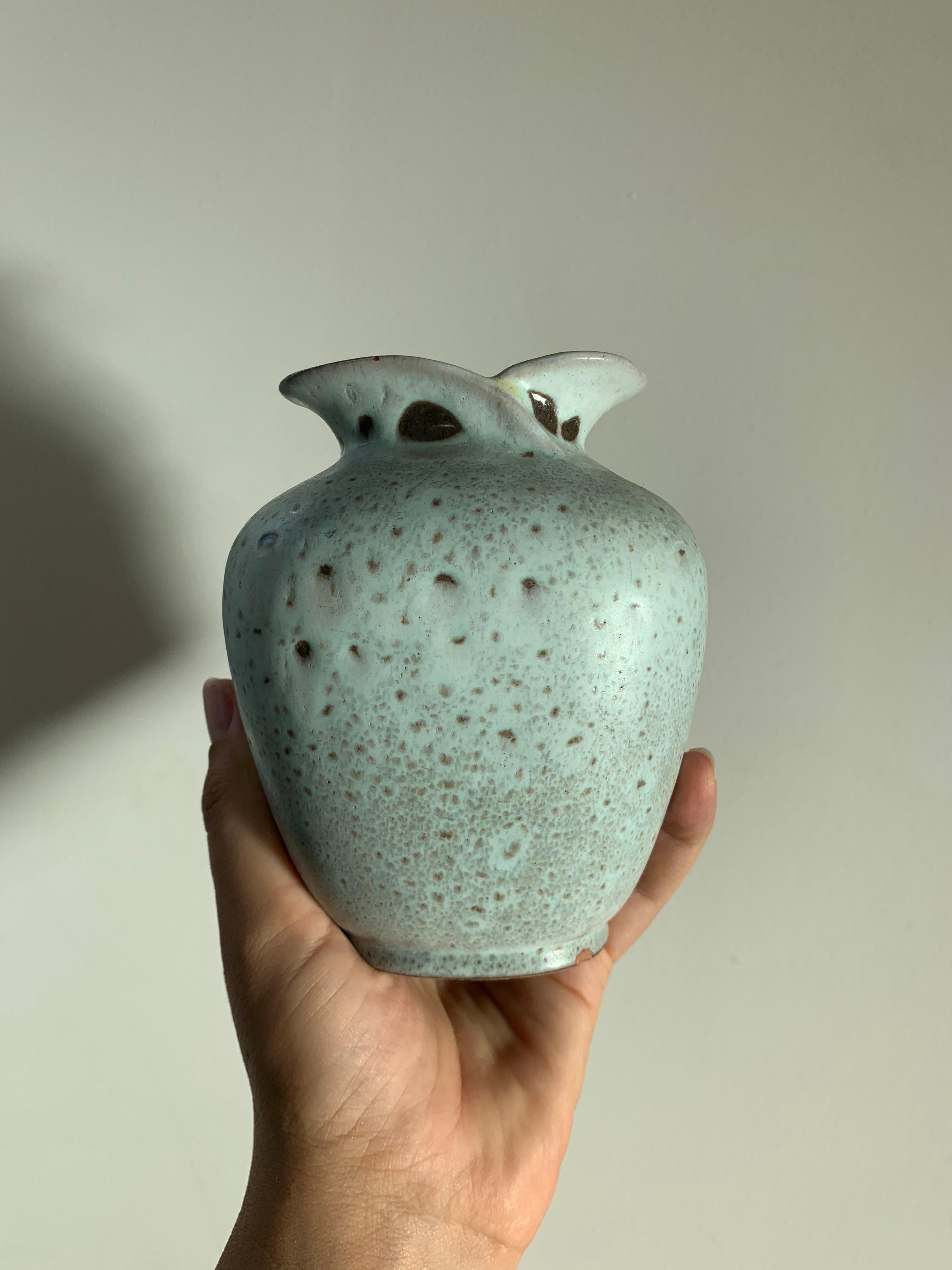 Carstens Tönnieshof Pockmarked Ceramic Vase from West Germany, circa 1950s 1