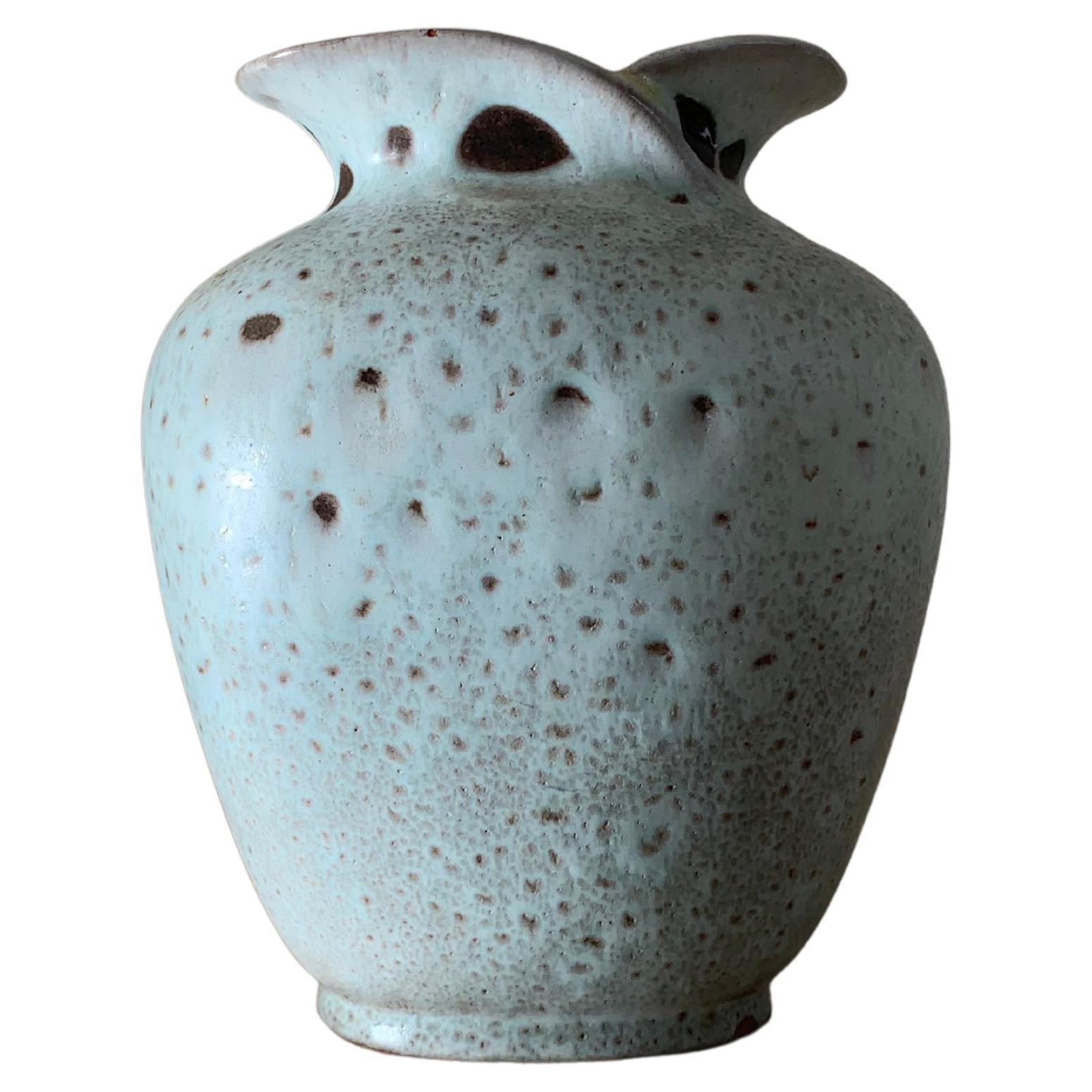 Carstens Tönnieshof Pockmarked Ceramic Vase from West Germany, circa 1950s