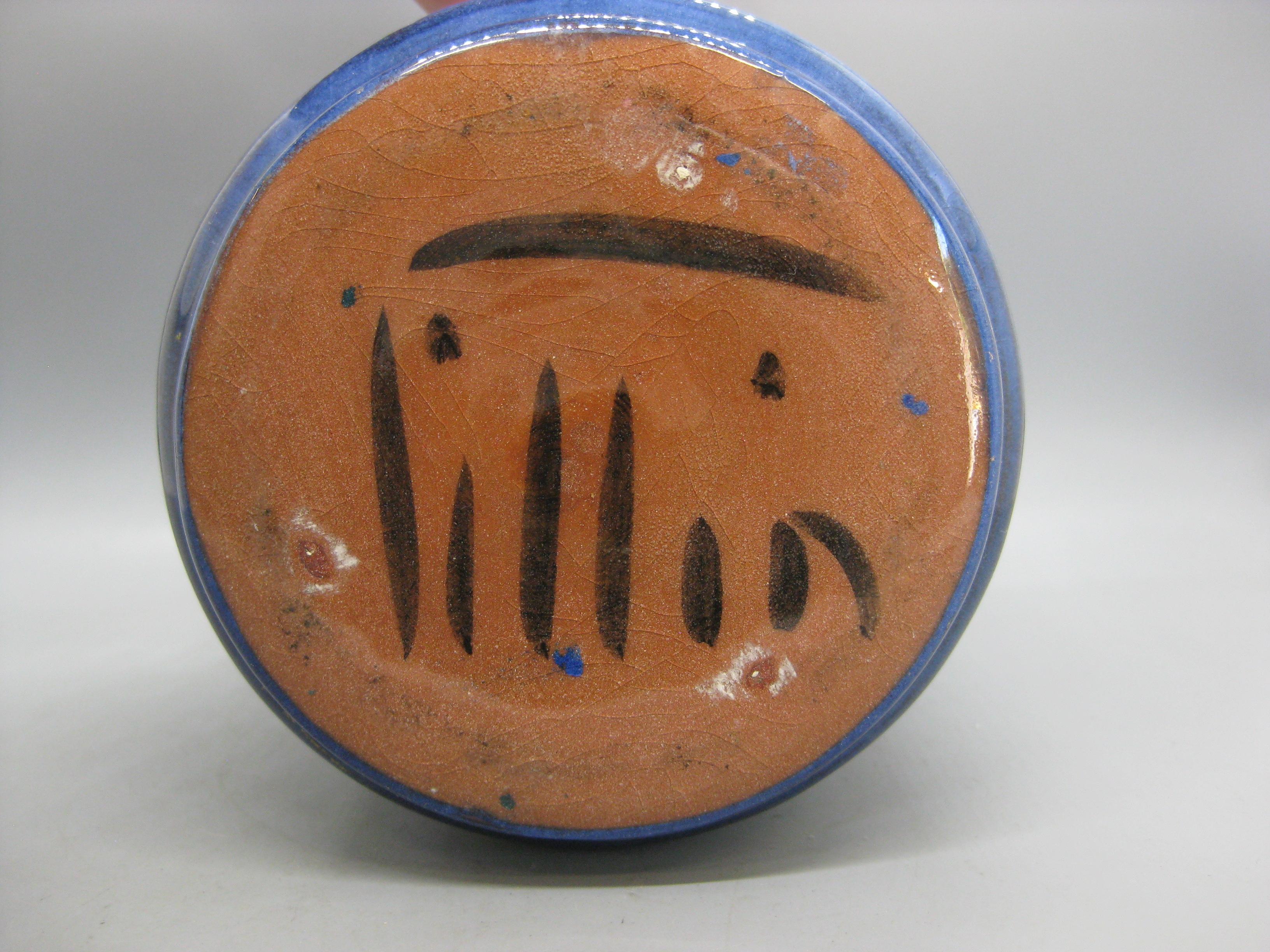 1950's Polia Pillin California Studio Art Pottery Ceramic Vase w/Woman & Horse For Sale 14
