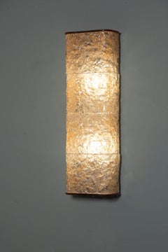 1950s Poliarte Verona Rectangular transparent glass Wall Sconce