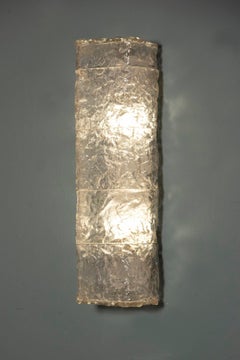 1950s Poliarte Verona Rectangular Transparent Glass Wall Sconce