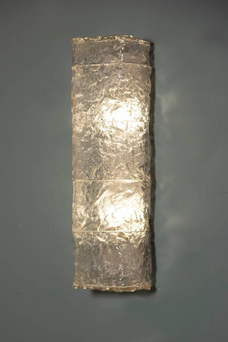 Aplique de pared Applique de Poliarte Verona de los años 50, forma rectangular. En perfecto estado de conservación. No hay grietas ni daños en el cristal. Sistema eléctrico de trabajo. tamaño; d 13 cm, w 20 cm , h 67 cm