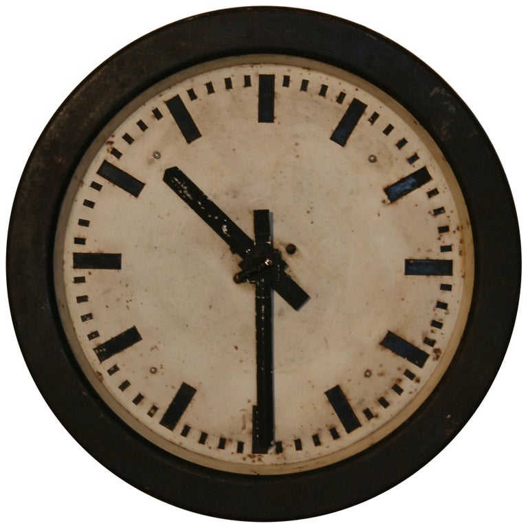 1950s Polish Electric Factory Clock at 1stDibs