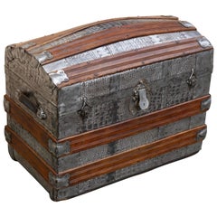 1950s Polished Aluminum Cabin Steamer Trunk