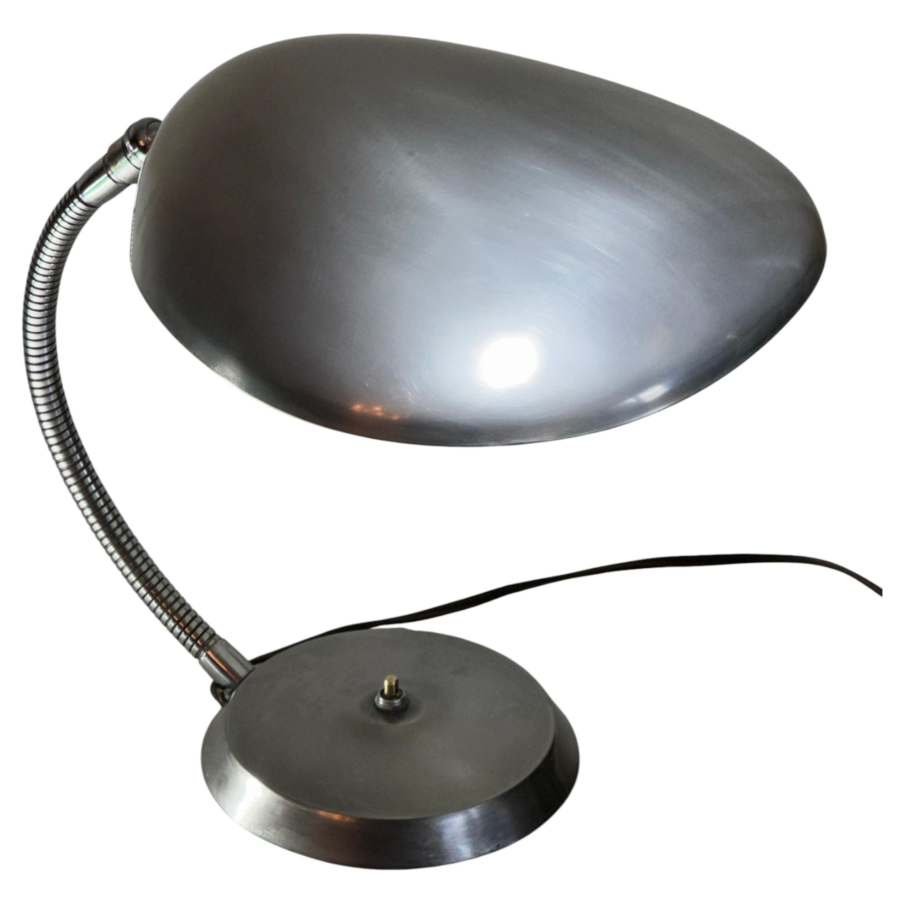 1950s Polished Greta Grossman Original Cobra Table Lamp