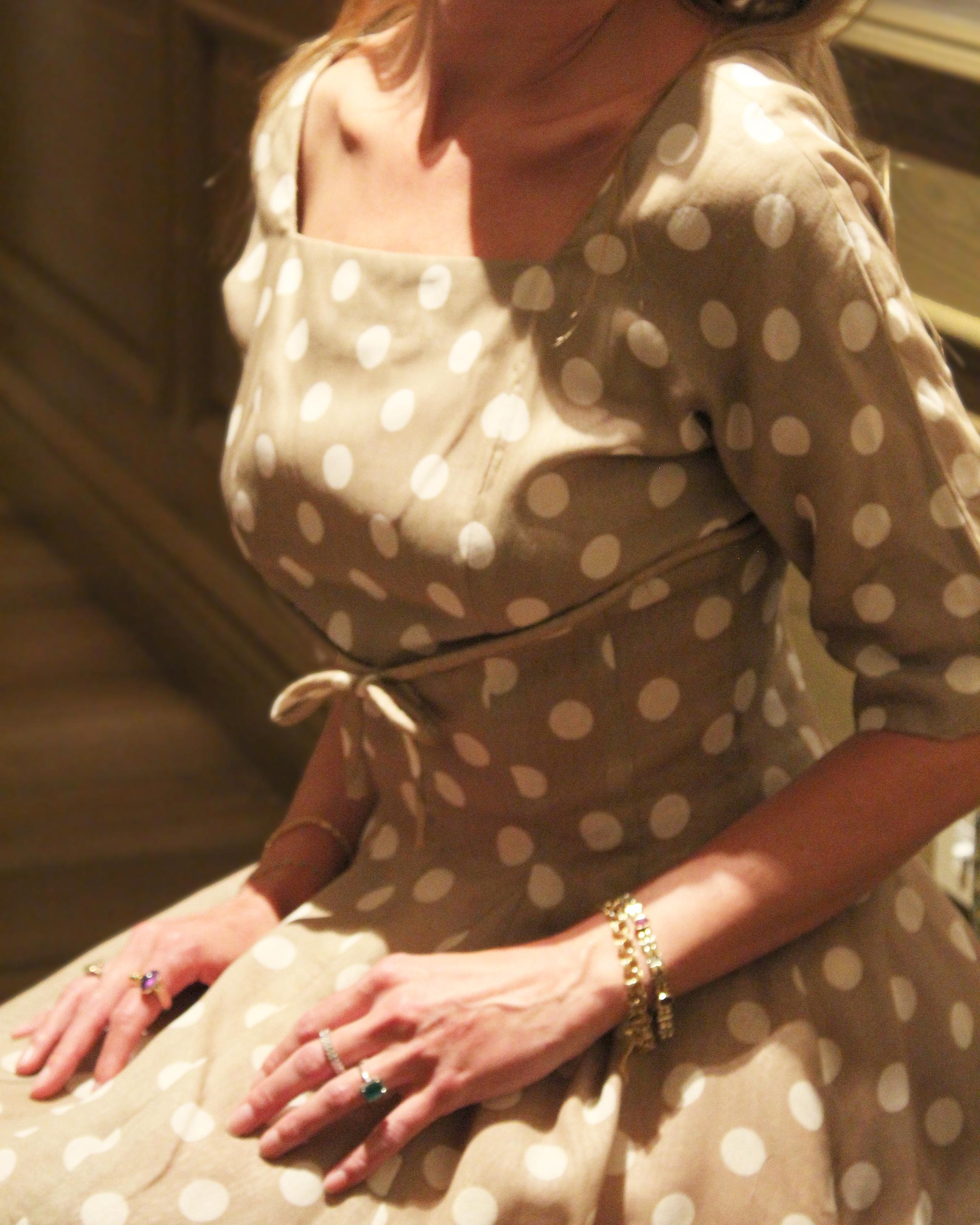 1950s POLKA DOT PRINCESS CUT DRESS 6