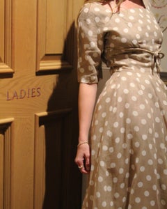 1950s POLKA DOT PRINCESS CUT DRESS