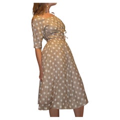 1950s POLKA DOT PRINCESS CUT DRESS