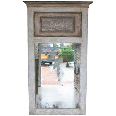 1950s Polychrome Wooden Mirror with Scenes
