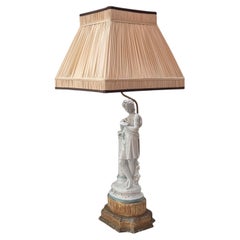 1950er Jahre Porzellan Figurale Lampe mit klassischem Motiv