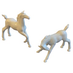 1950s Porcelain Foals, Mid Century Art by Metzler & Ortloff, East Germany (GDR) 1950s Porcelain Foals, Mid Century Art by Metzler & Ortloff, East Germany (GDR)
