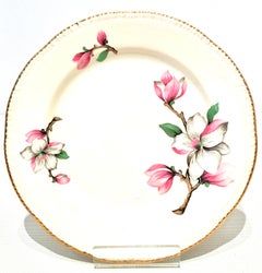 1950s Porcelain "Pink Magnolia" Dinnerware Set of 12 by Homer Laughlin