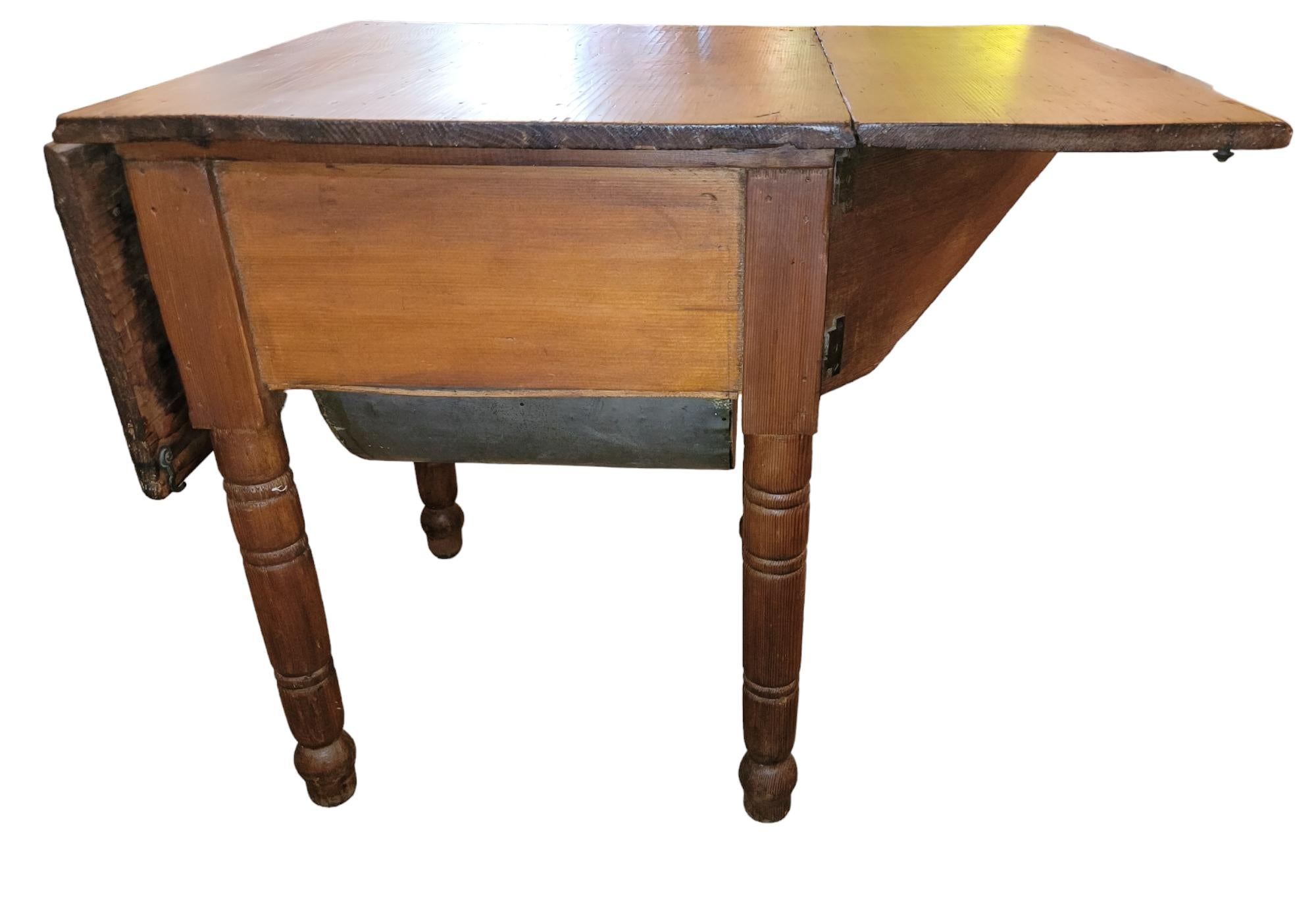 1950s Possom Belly Drop Leaf Bakers Table For Sale 2