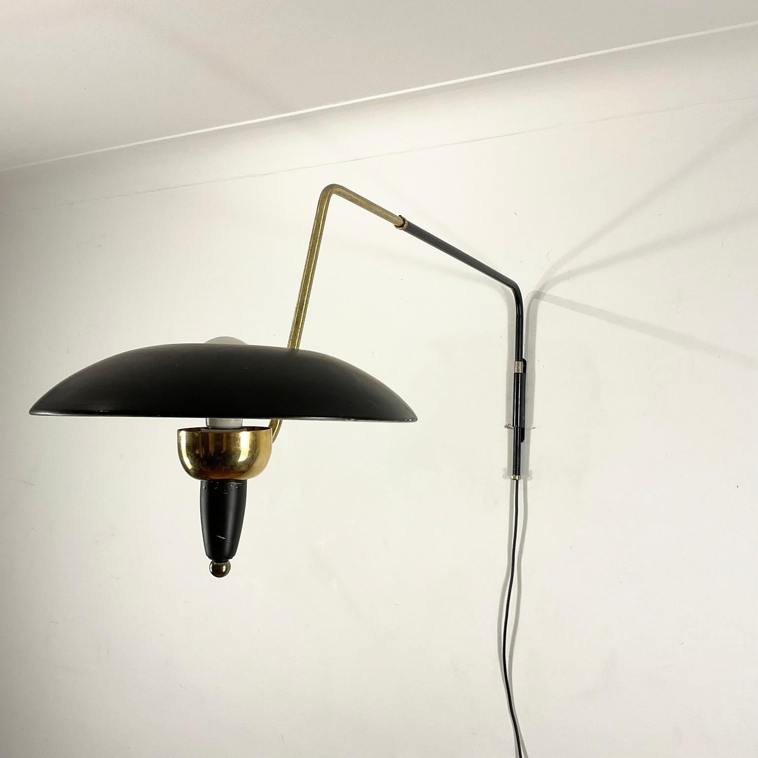 Brass 1950s Potence Wall Light Attributed to Pierre Disderot For Sale