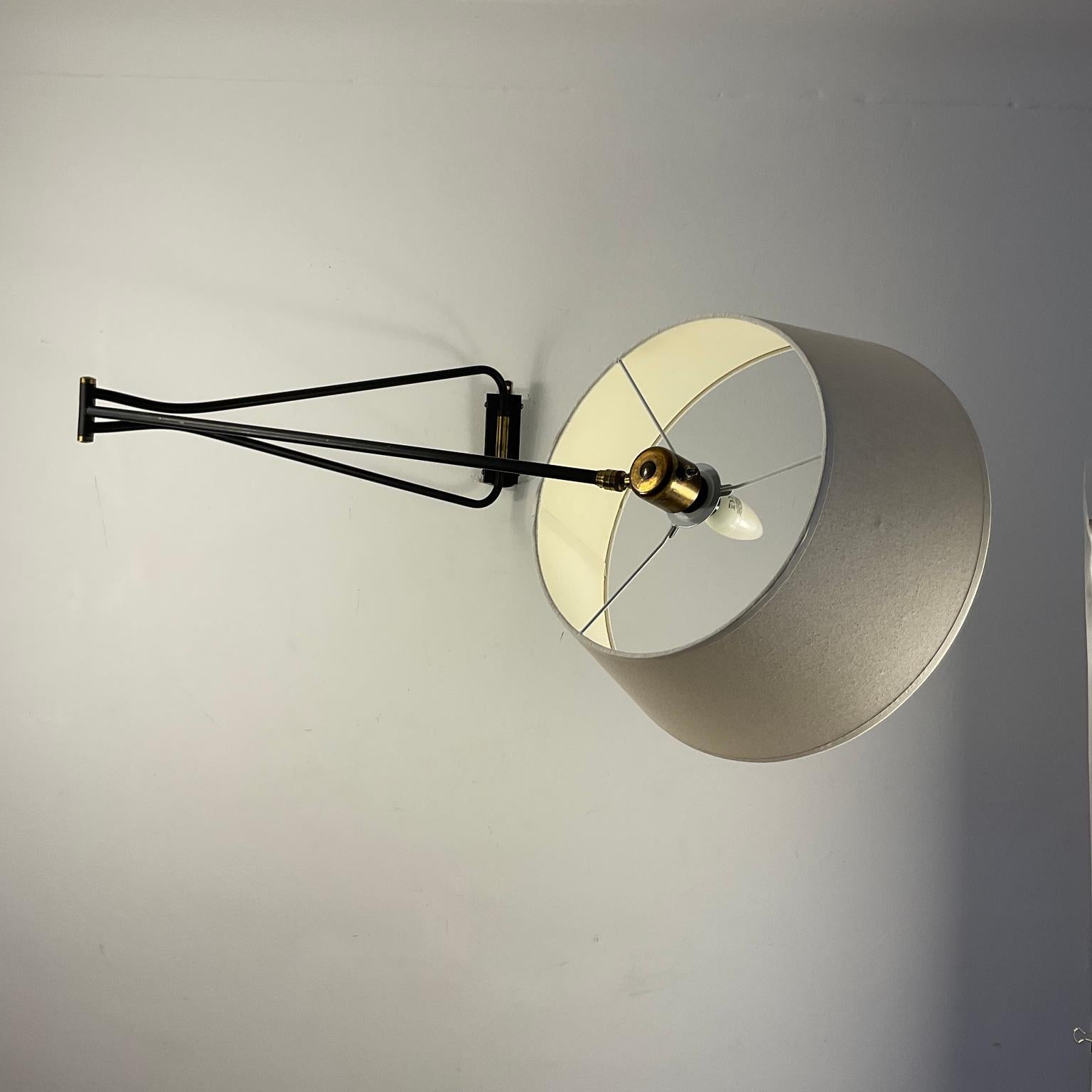 Metalwork 1950s Potence Wall Light by René Mathieu for Maison Lunel