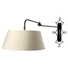 1950s Maison Lunel Potence Wall Lamp with Adjustable Arm