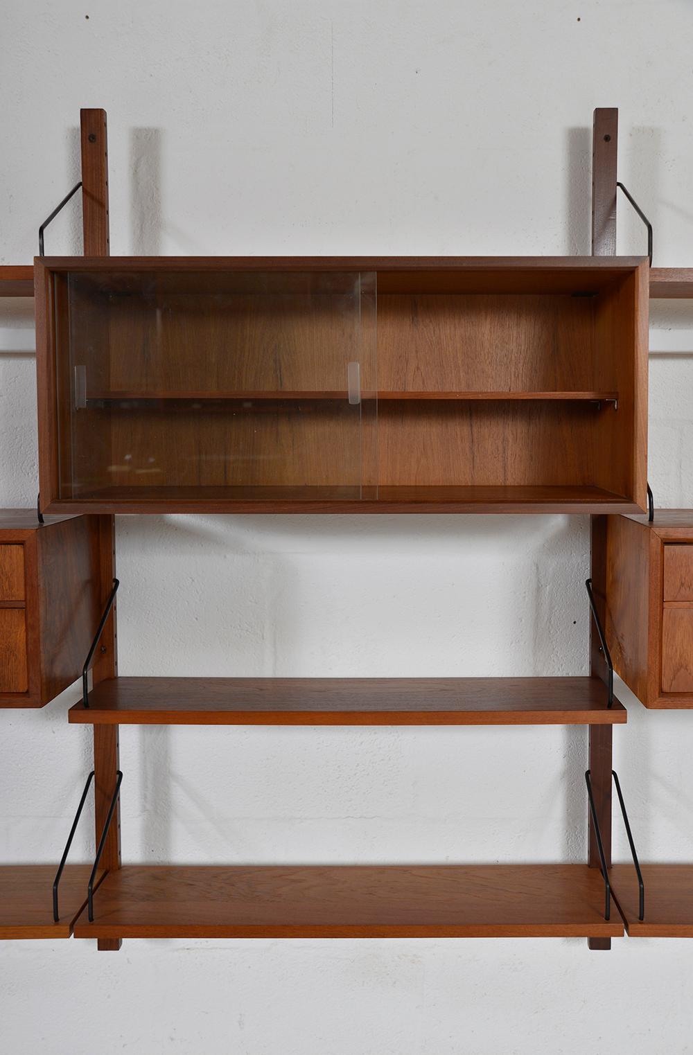 1950s Poul Cadovius Teak Modular Danish Royal System Shelving Bar Midcentury 5