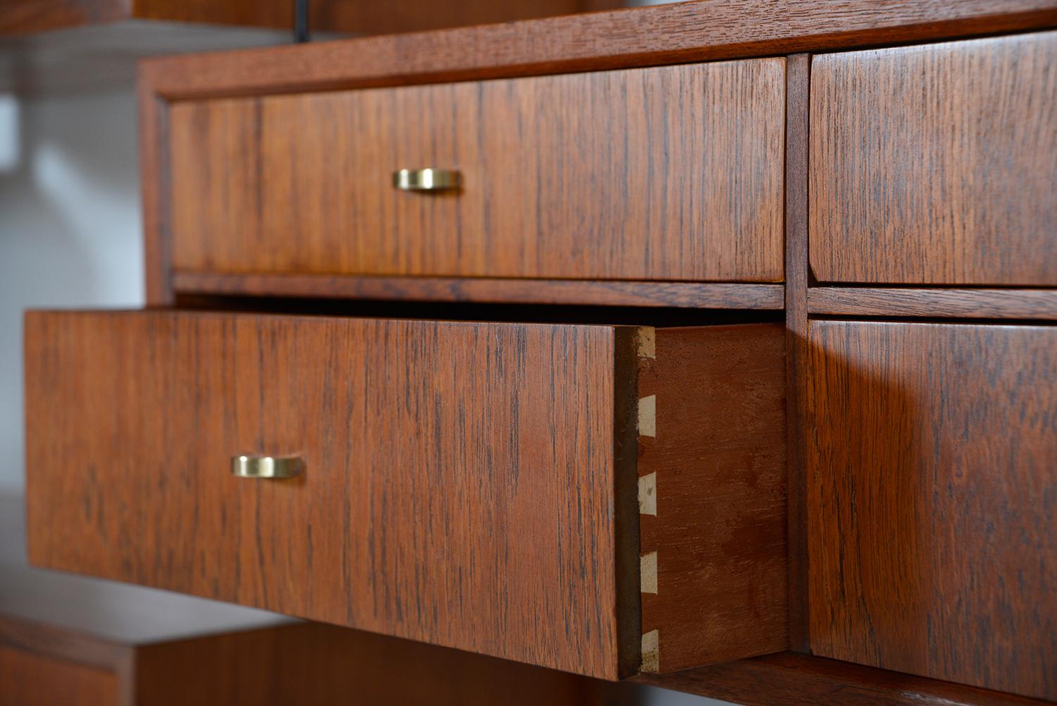 1950s Poul Cadovius Teak Modular Danish Royal System Shelving Bar Midcentury 10