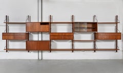 1950s Poul Cadovius Teak Modular Danish Royal System Shelving Bar Midcentury