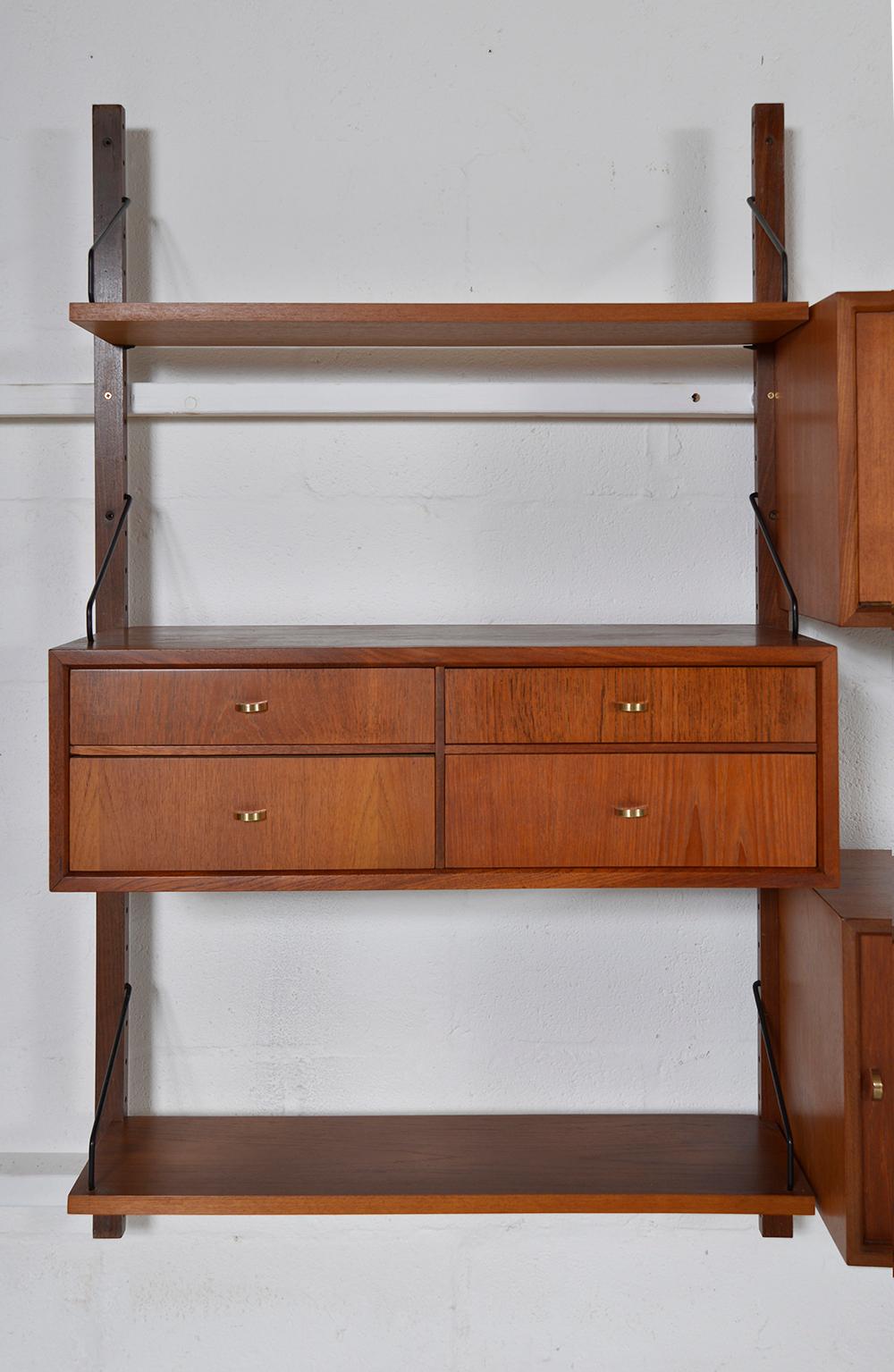 1950s Poul Cadovius Teak Modular Danish Royal System Shelving Bar Midcentury 2