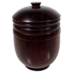 1950s Precious Rosewood Jar Petite Lidded Vessel