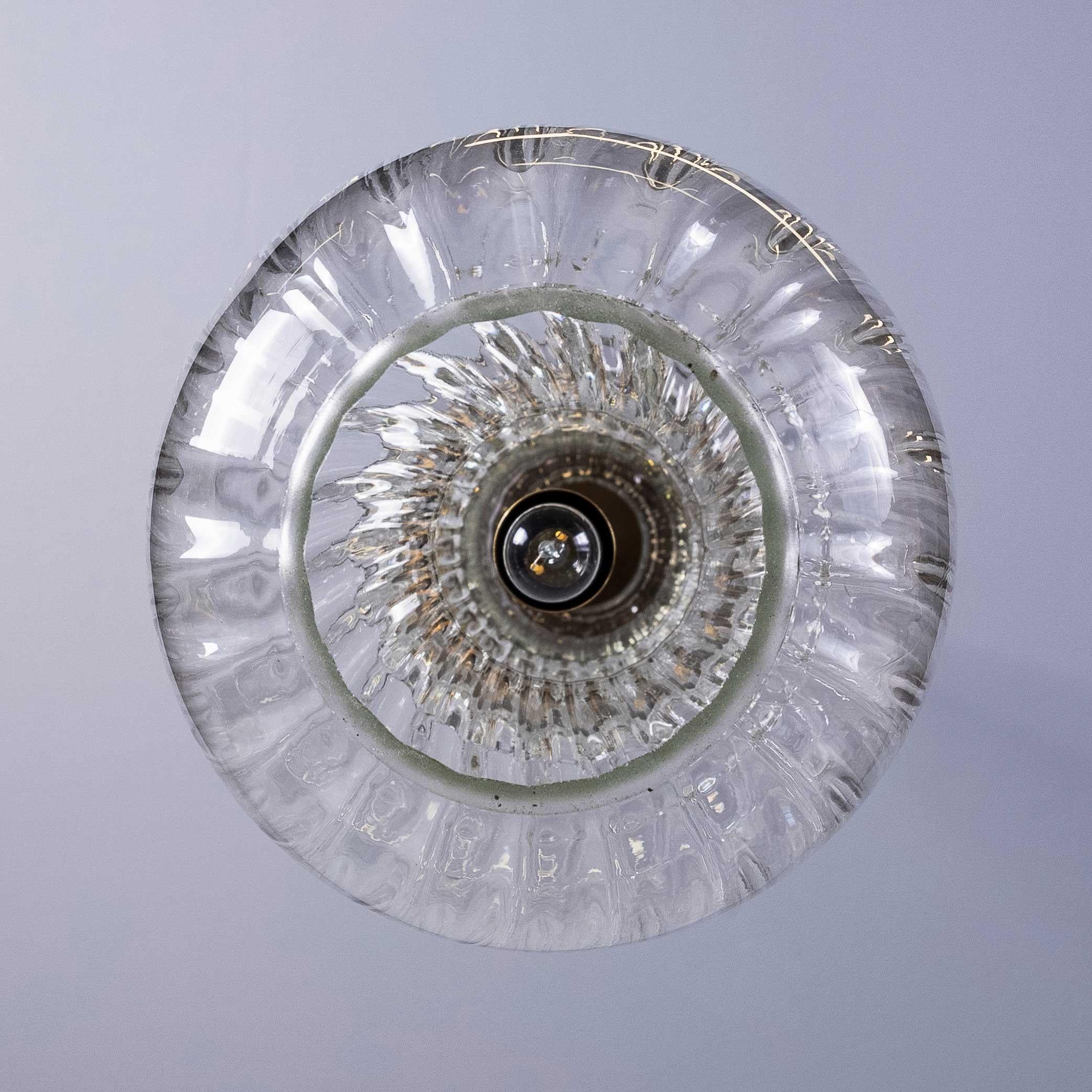 1950's Prismatic Long Drop Crystal Pendant Lamps For Sale 4