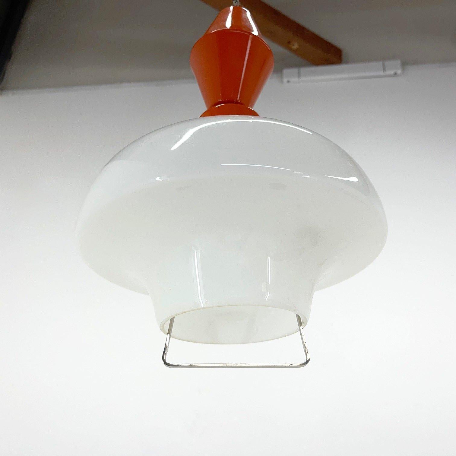 1950's Pull-Down Pendant Light, Czechoslovakia For Sale 1