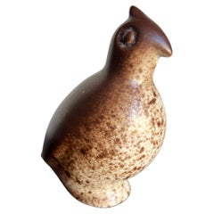Scultura di uccello Quaglia del 1950 in ceramica di Howard Pierce