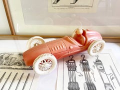 Modèle réduit ou jouet de voiture de course des années 1950 ''No. 7'' Oldtimer Ferrari 500 by Geobra, Germany