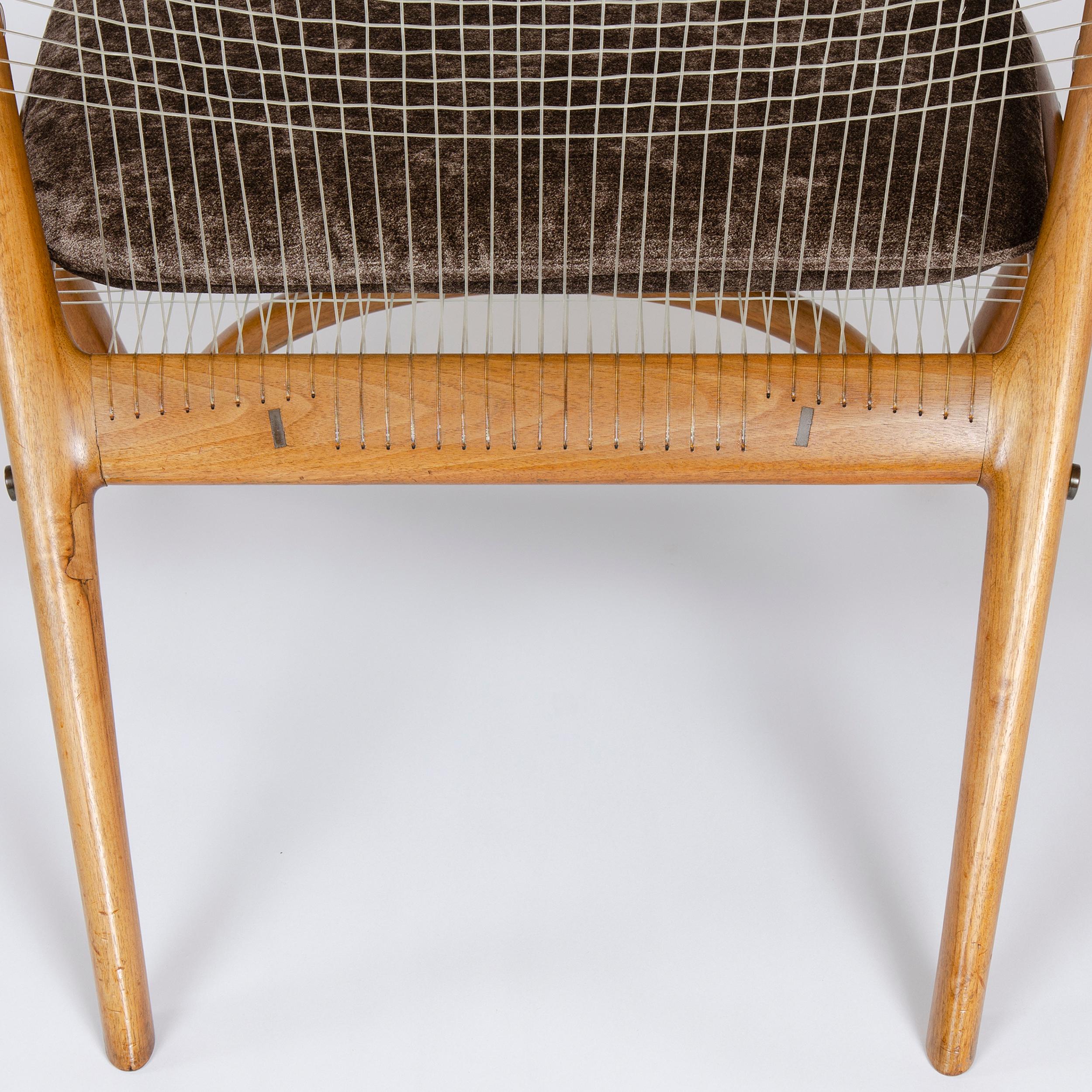 1950s Racquet Chair by Vestergaard Jensen for Peder Pedersen For Sale 3