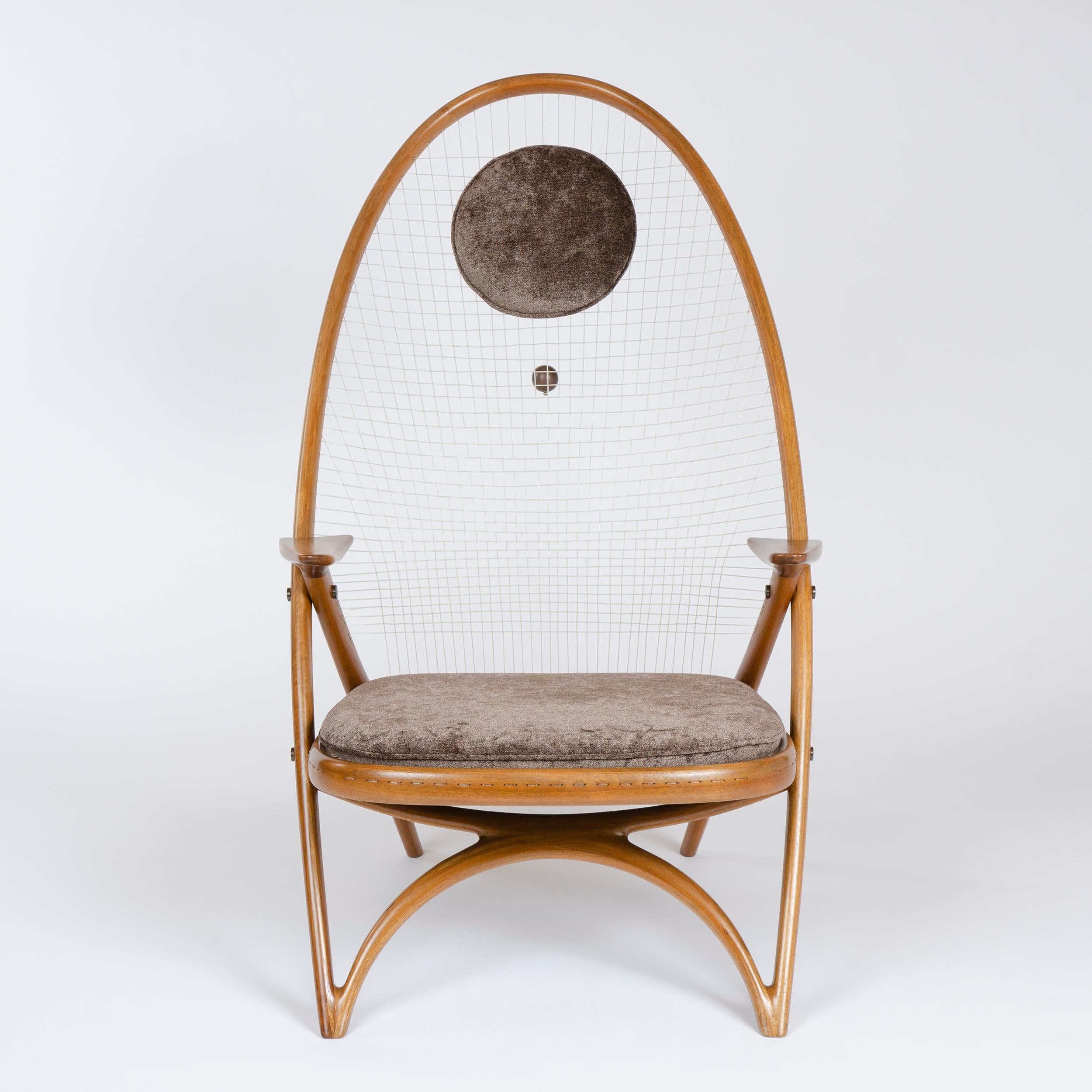 Scandinavian Modern 1950s Racquet Chair by Vestergaard Jensen for Peder Pedersen For Sale