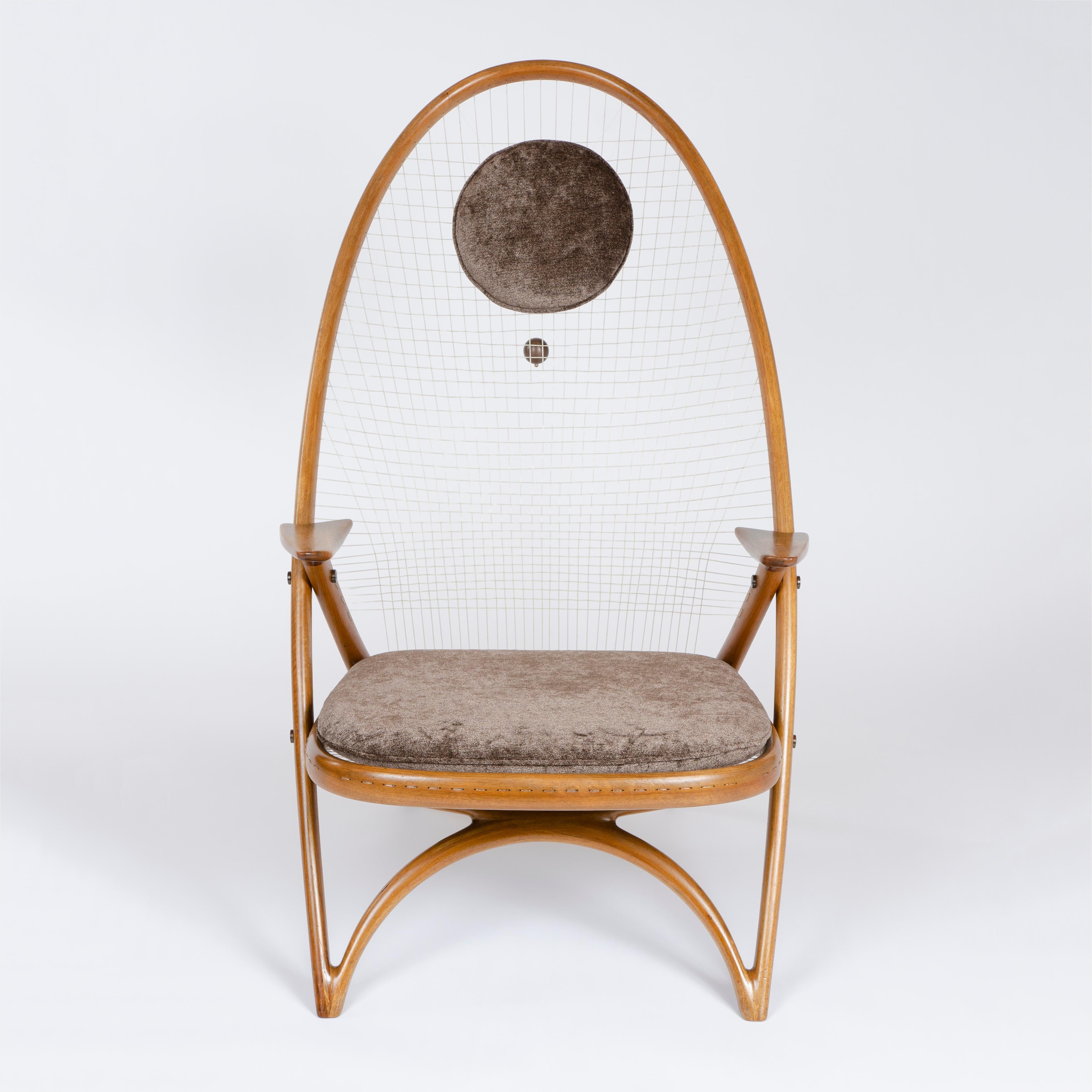 Danish Racquet Chair by Vestergaard Jensen for Peder Pedersen, 1955 For Sale