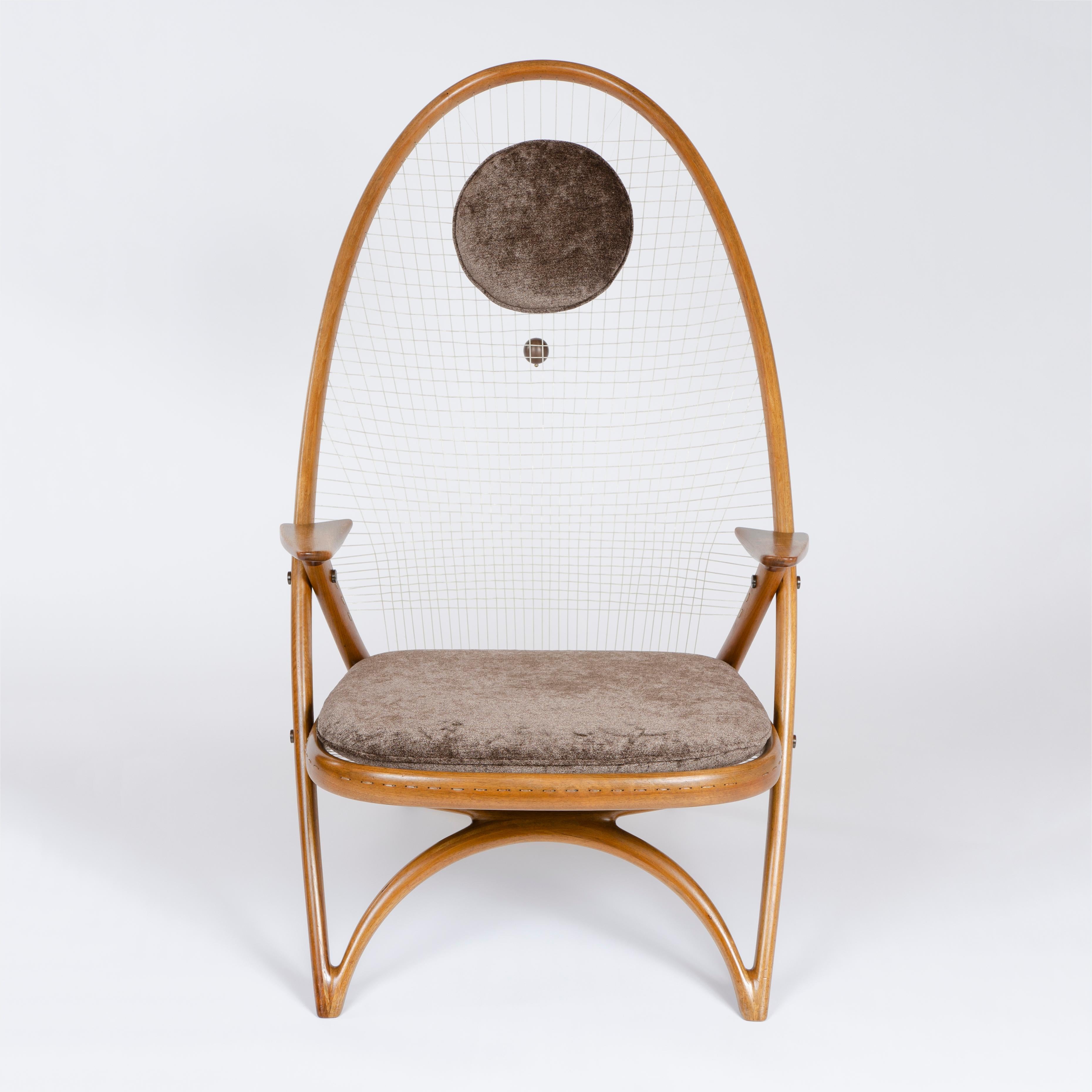 Danois Chaise de raquette des années 1950 par Vestergaard Jensen pour Peder Pedersen en vente