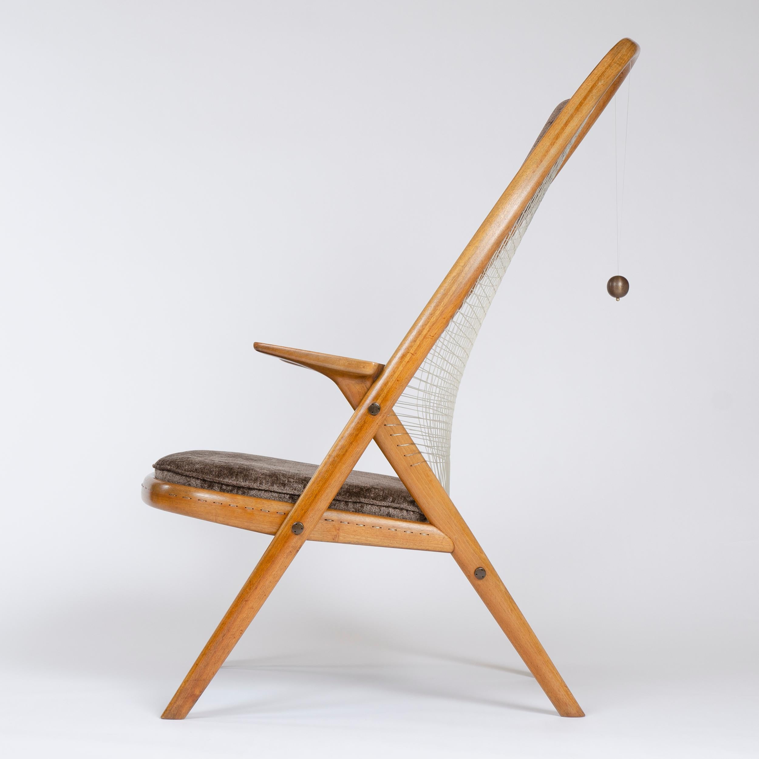 Mid-20th Century 1950s Racquet Chair by Vestergaard Jensen for Peder Pedersen For Sale