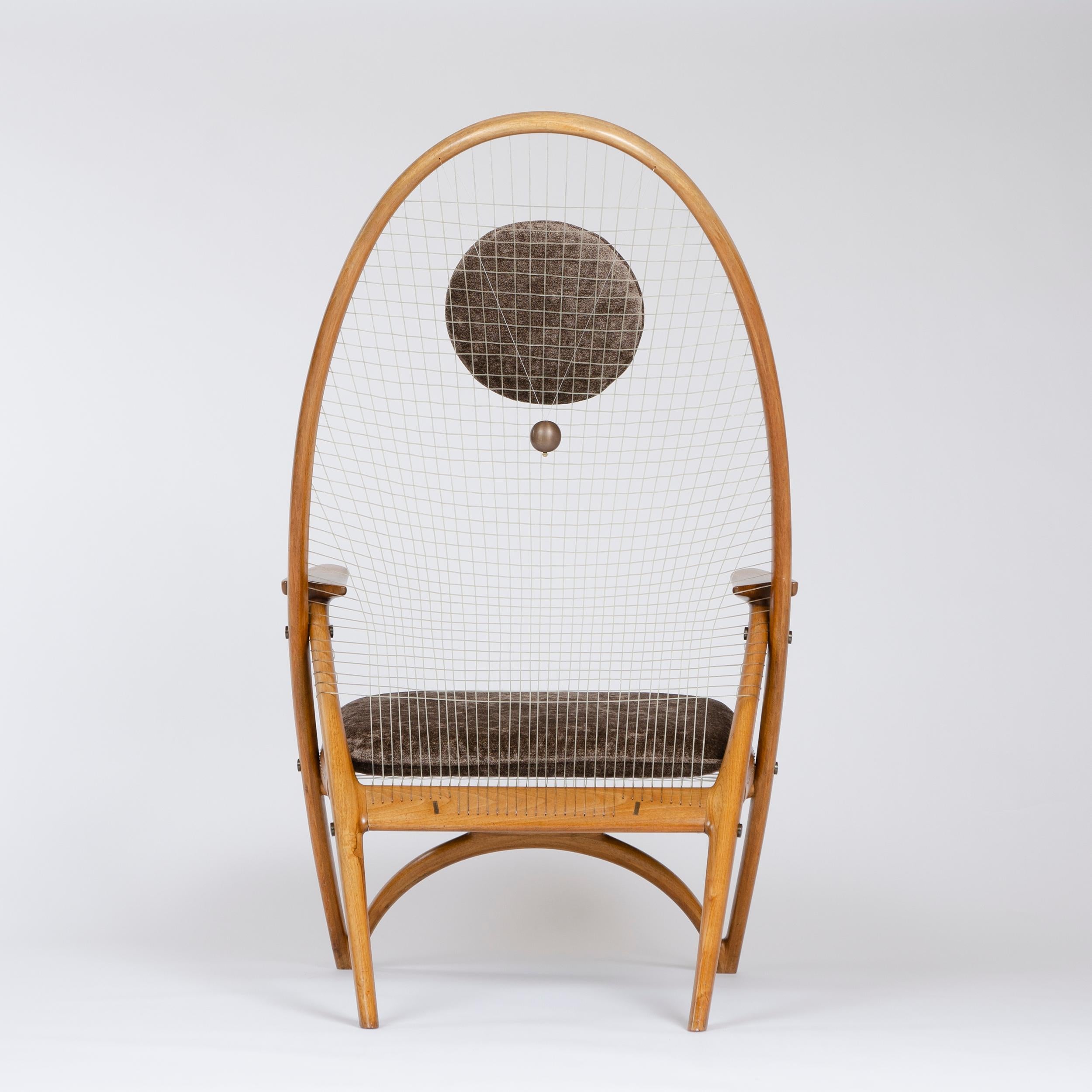 1950s Racquet Chair by Vestergaard Jensen for Peder Pedersen For Sale 1