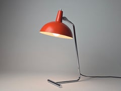 1950s Seltene Anvia Tischlampe in Bunrt Orange , Holland