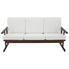 Retro 1950s Rare Børge Mogensen 3-Seat "Shaker" Sofa by FDB Mobler, Denmark