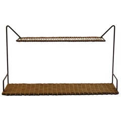 1950s Rare Cane and Metal Shelving by Guy Raoul, France