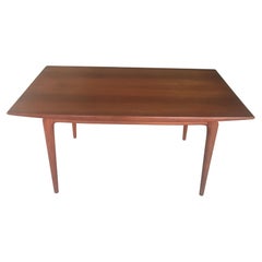 1950s Rare Danish Alfred Christensen Restored Teak Boomerang Dining Table