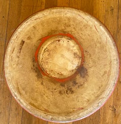 1950's Rare Early Architectural Pottery Cylinder Planter Orange & Bisque