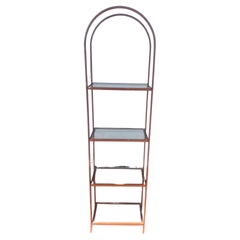 1950's Rare Etagere in Iron & Glass Mid Century Atomic by Thinline California