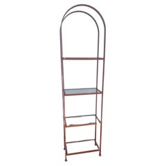 1950's Rare Etagere in Iron & Glass Mid Century Atomic by Thinline California