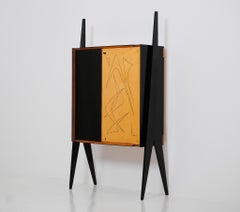 1950s Rare Italian Highboard by Dassi, Fully Restored