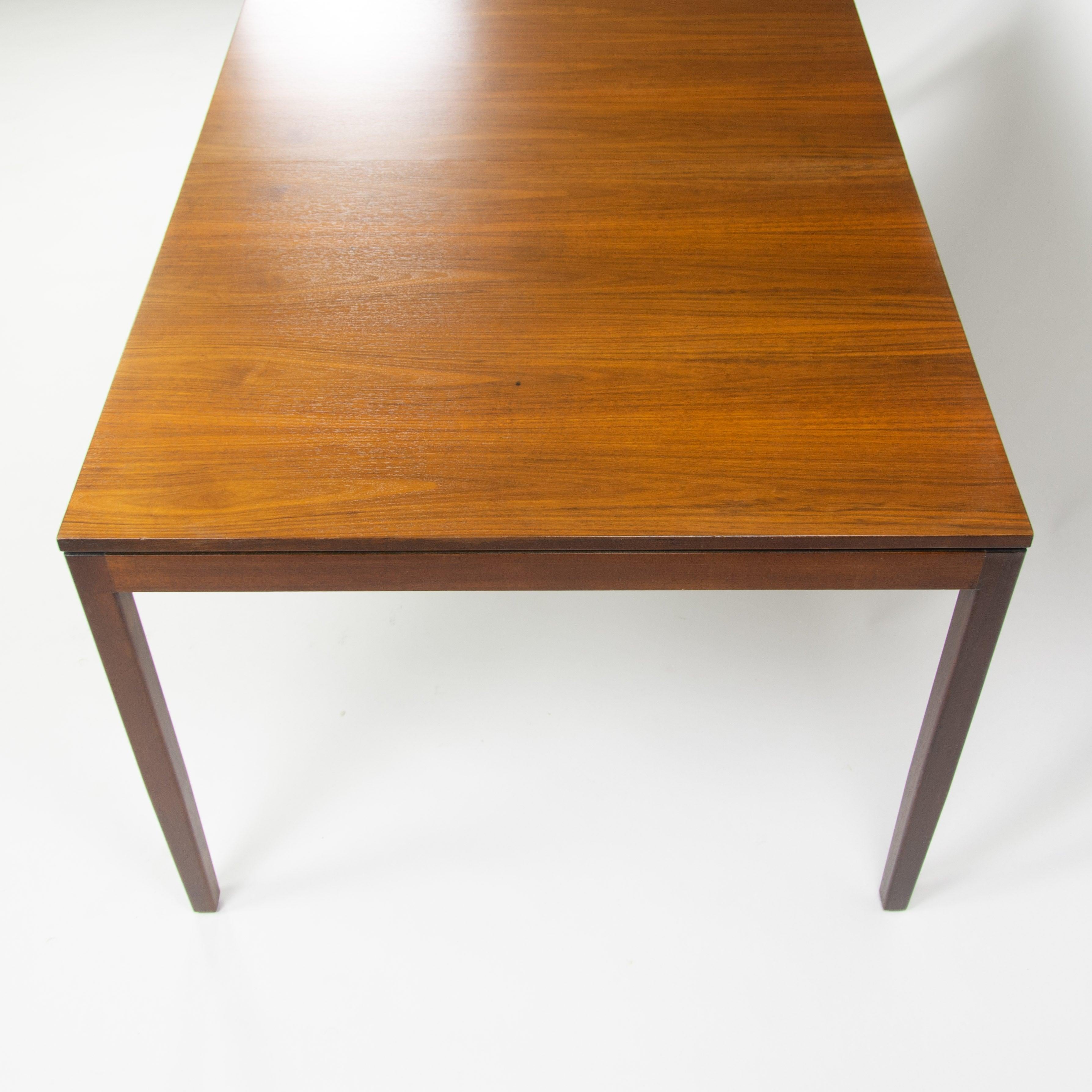 1950's Rare Original Florence Knoll Walnut Dining Table w/ Leaf 56-84 inches 4
