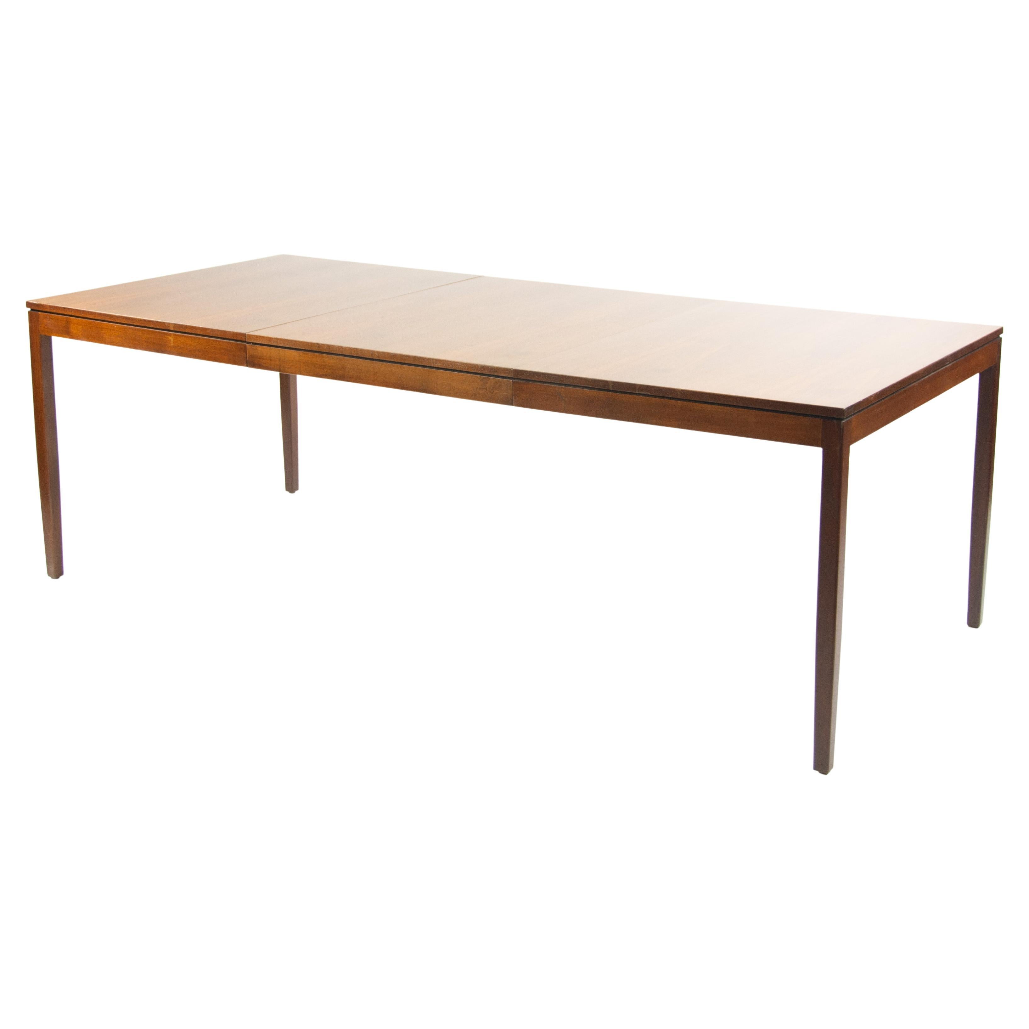 1950's Rare Original Florence Knoll Walnut Dining Table w/ Leaf 56-84 inches For Sale