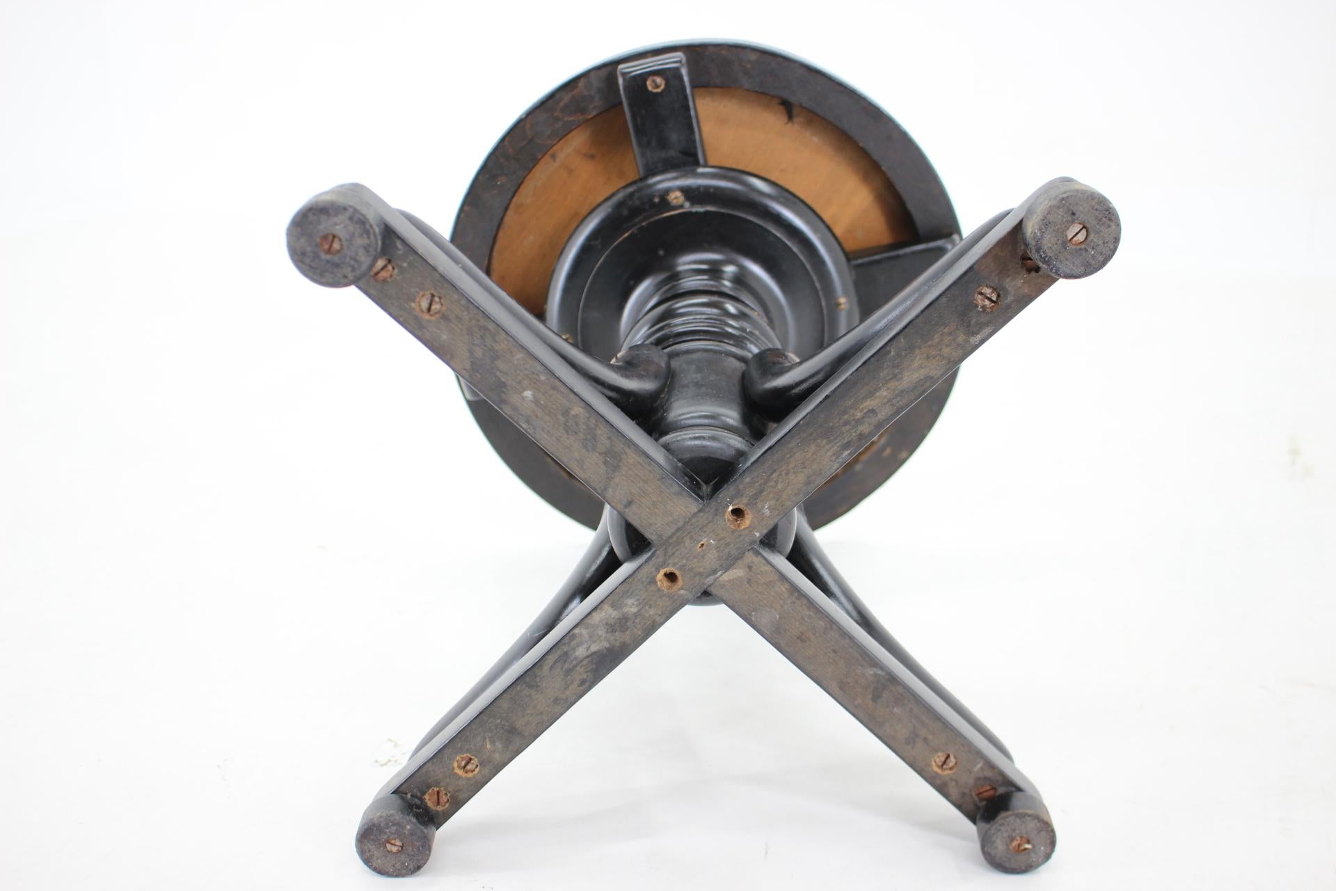 1950s Rare Thonet Swivel Piano Stool No.6, Czechoslovakia 2