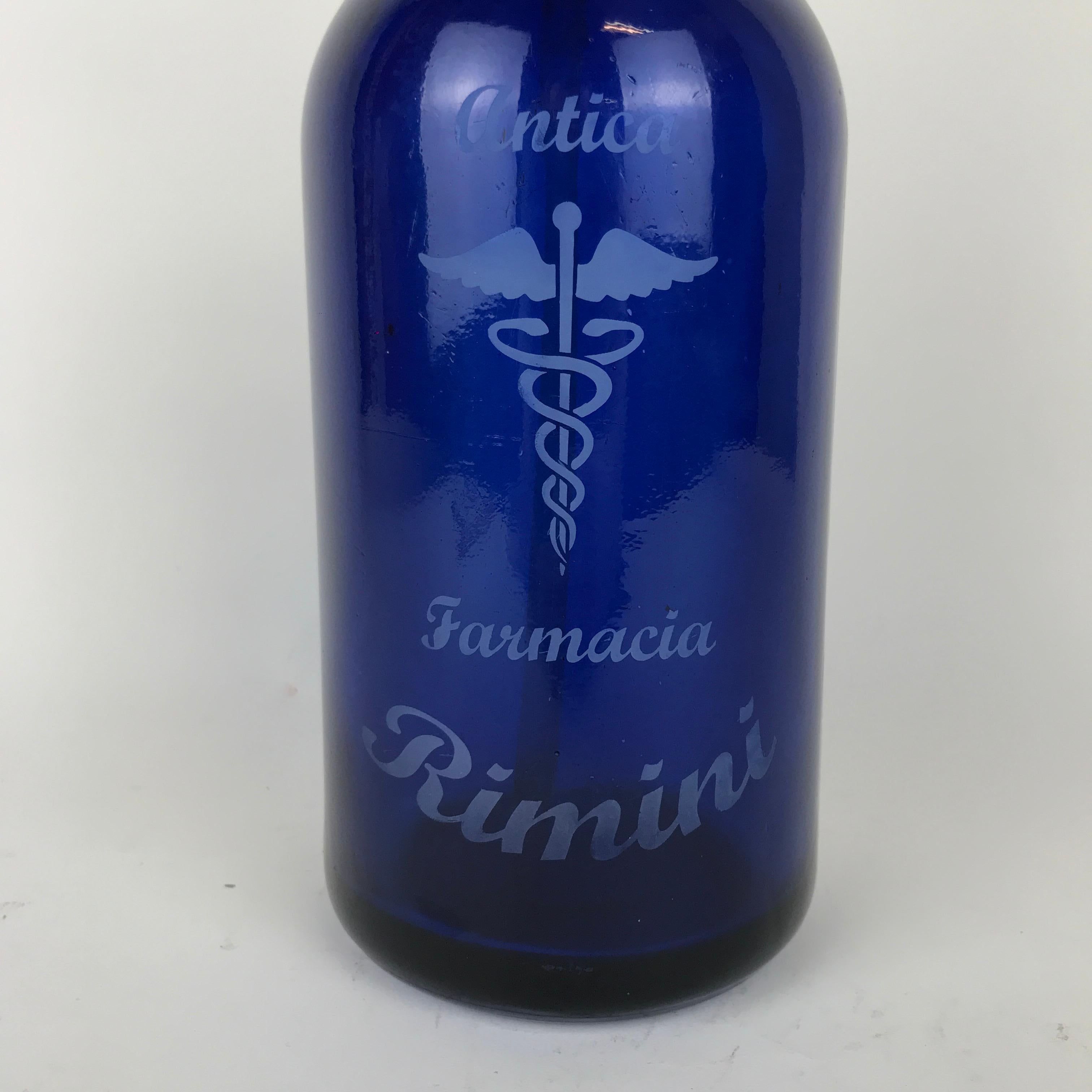 blue seltzer bottle