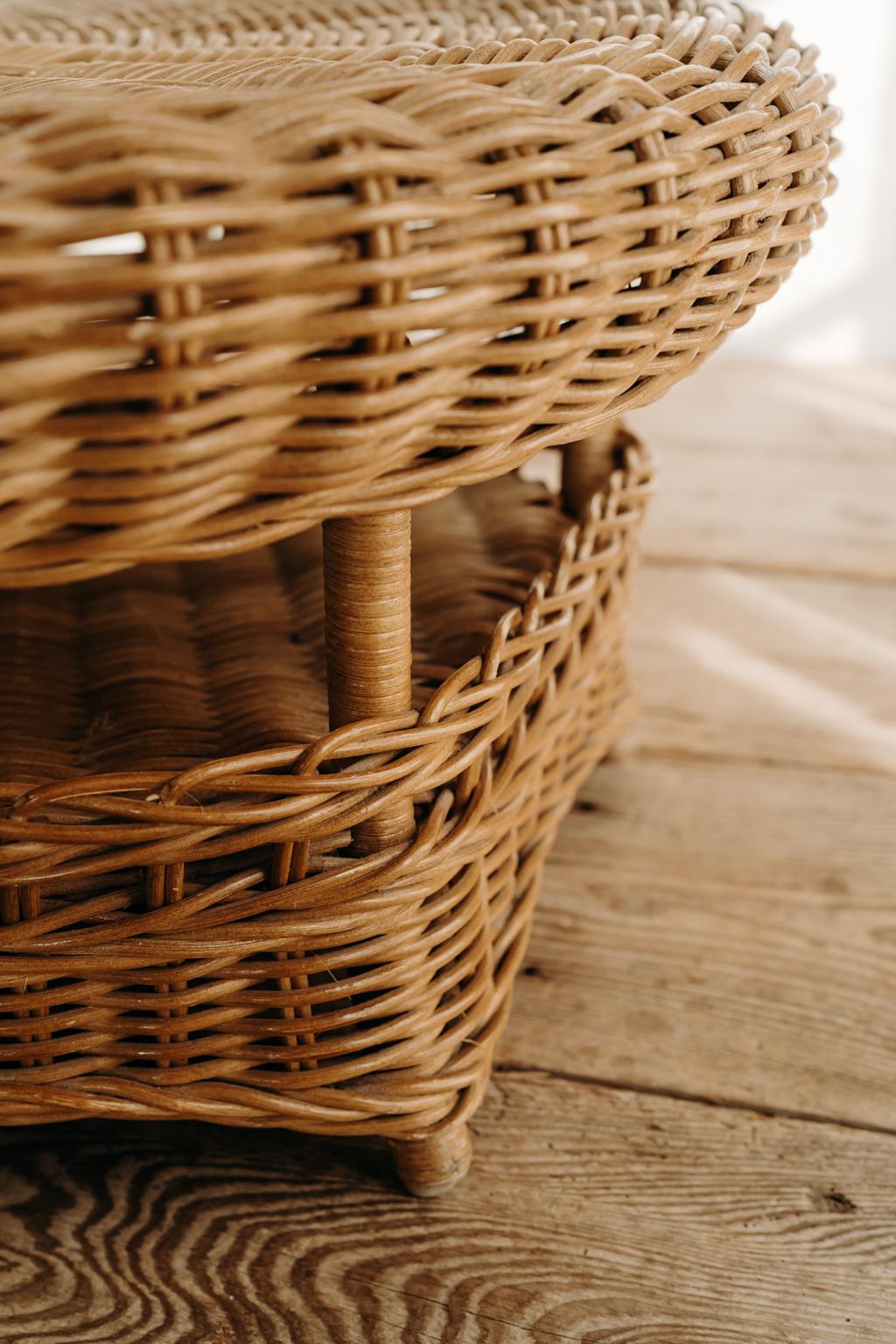 1950's Rattan Coffee Table 5