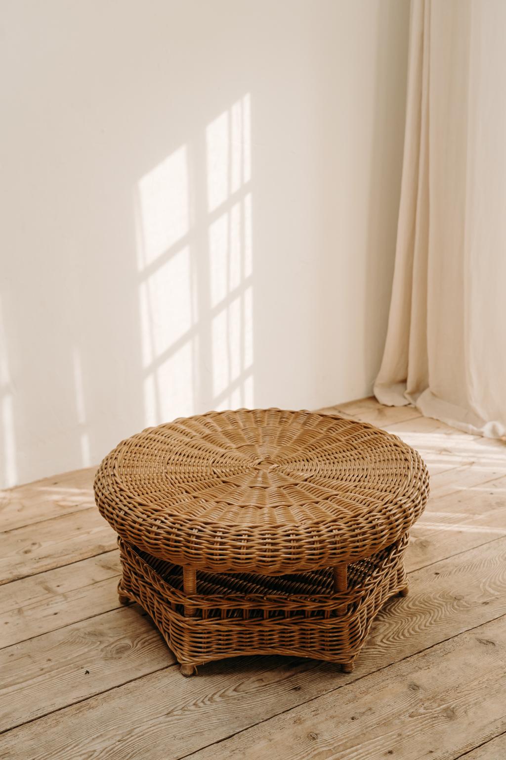 1950's Rattan Coffee Table 4