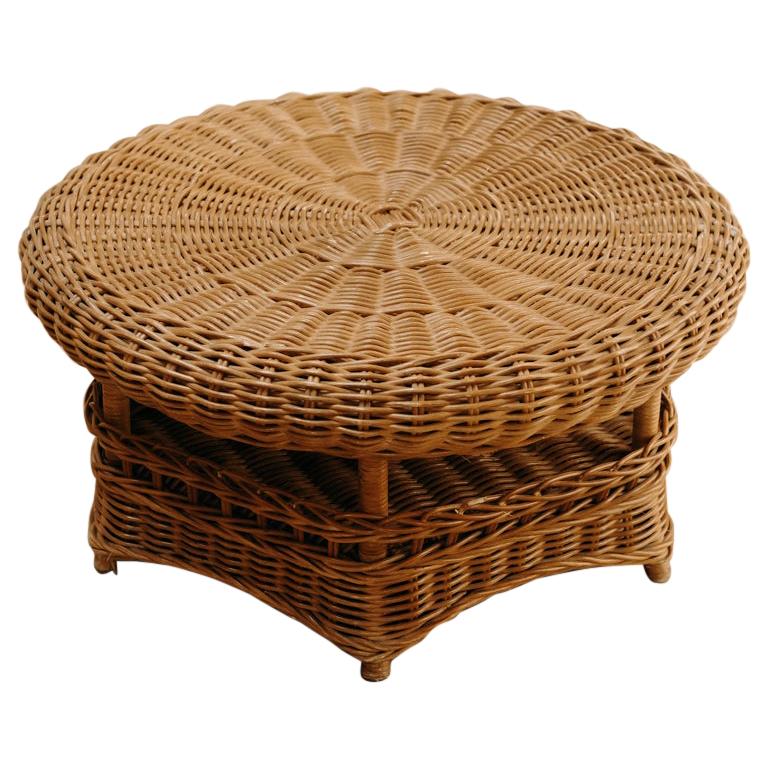 1950's Rattan Coffee Table